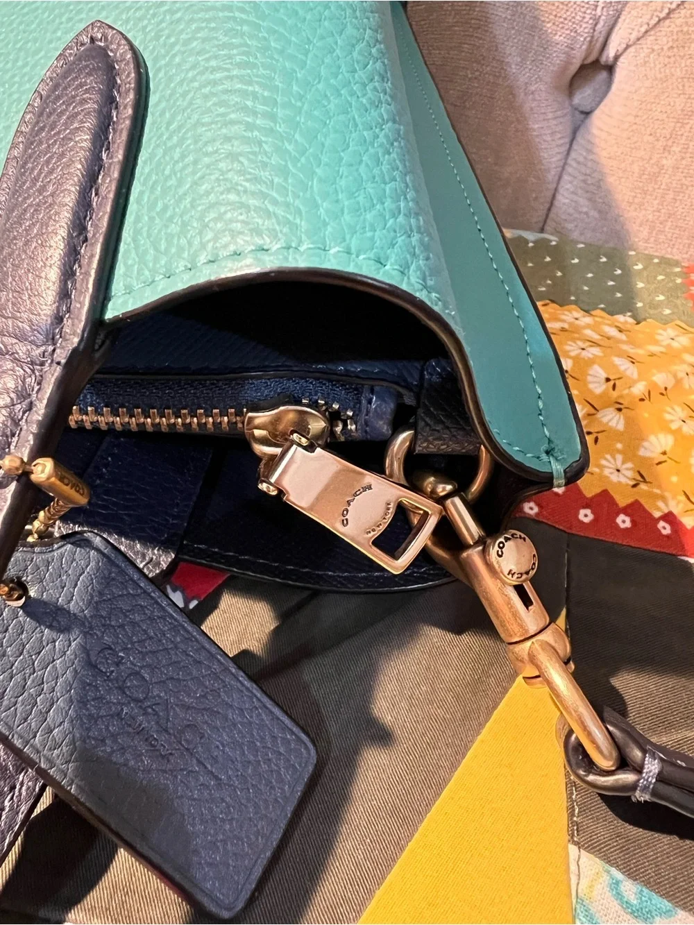 Coach pebbled leather